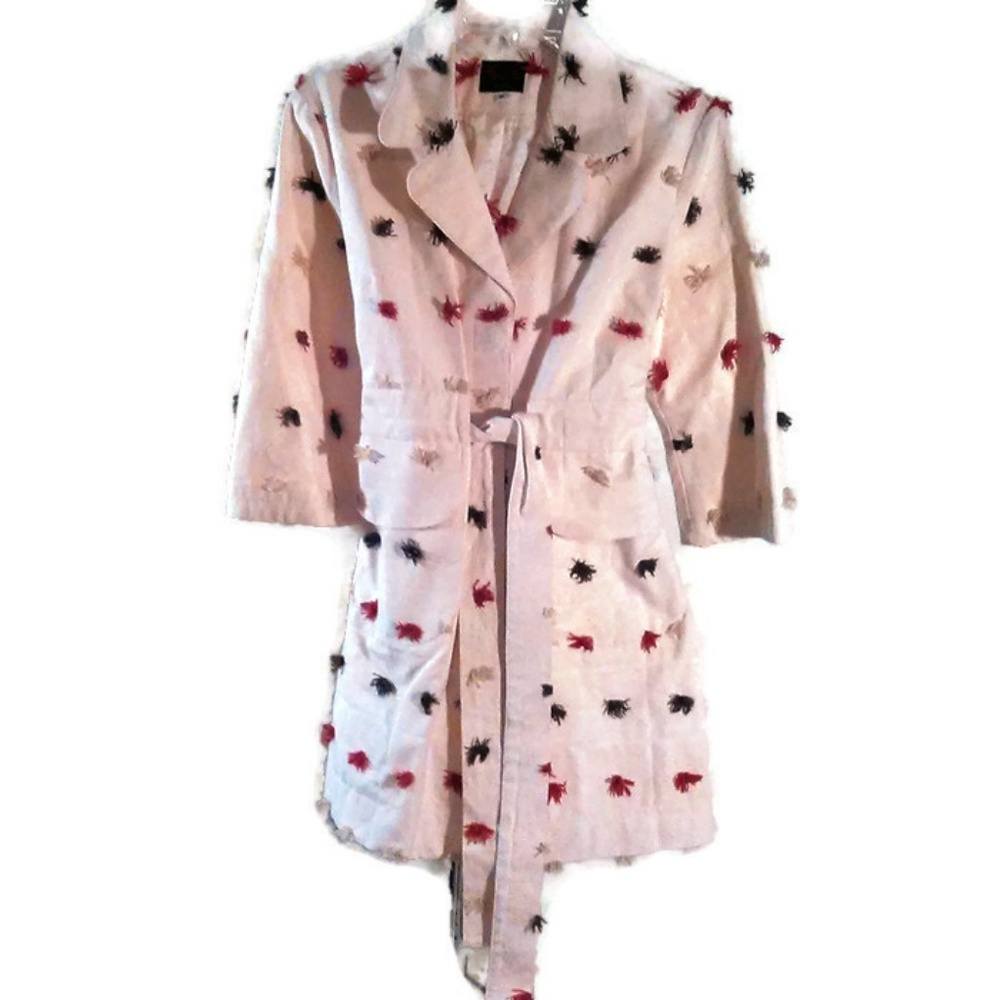 Scarlet Designs Fabulous Pom Pom Trench Coat M